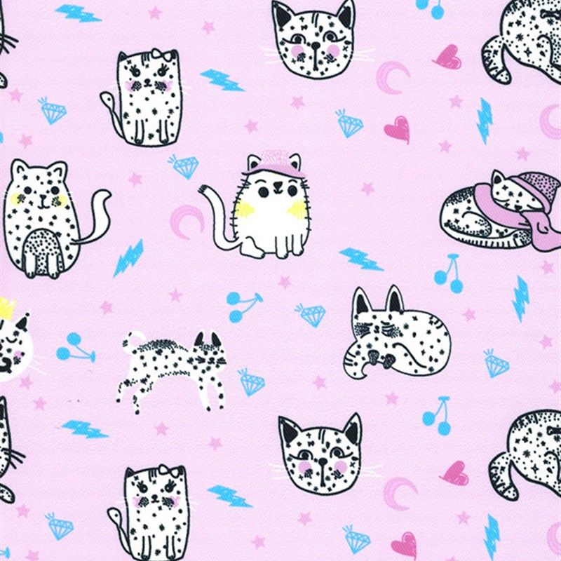 爱卡通小猫咪印布料DI手工防水背包帆布窗帘面料桌布布料,居家布艺,海绵垫/布料/面料/手工diy,淘宝优惠券,粉丝福利购,淘宝优惠卷