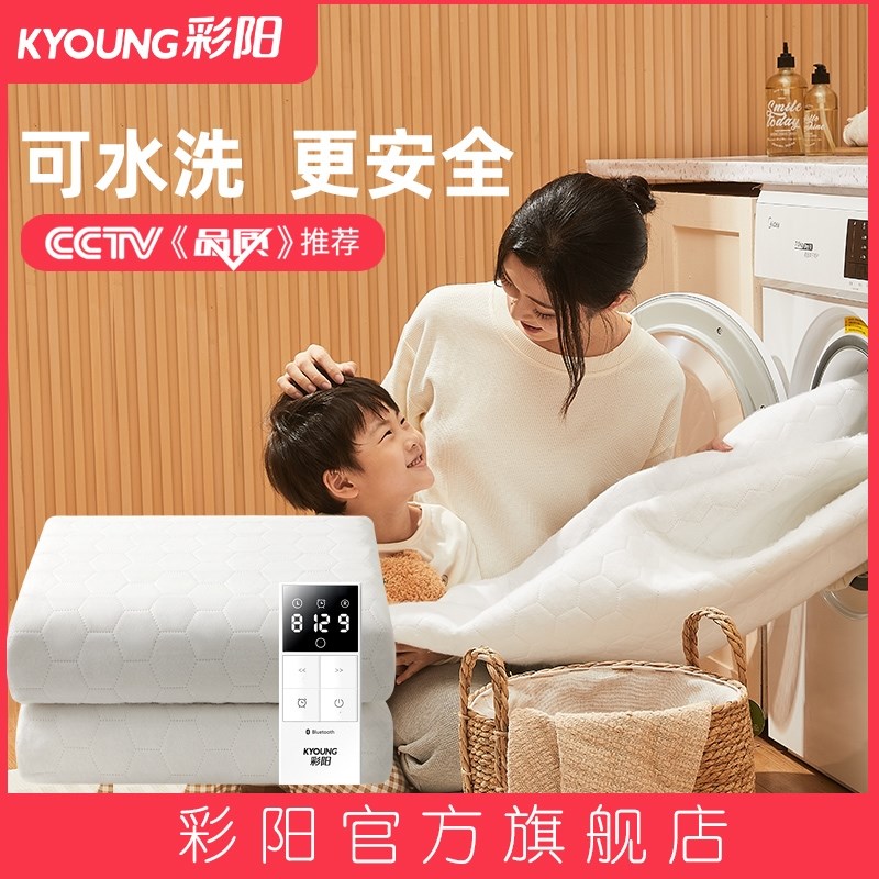 彩阳可水洗智能新款电热毯电褥子单人人控调温家用加热发热毯