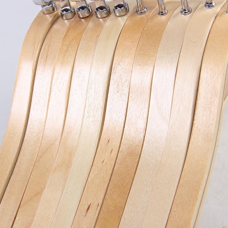 环保实木防滑衣架 竹木夹板裤架简洁时尚省空间木制裤夹子裤角架