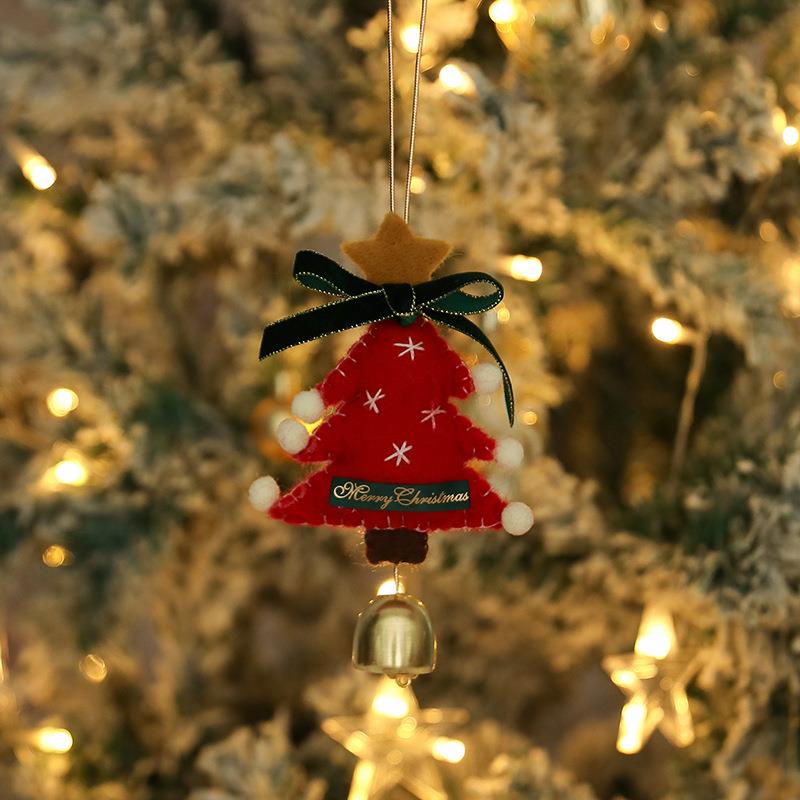 Handmade Plush Ornament - Tree Car Hanging New Year Bell