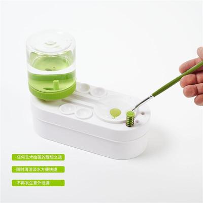 升级防侧漏毛笔画笔清洗器清水循环洗刷清洁器Brush Rinser洗笔器