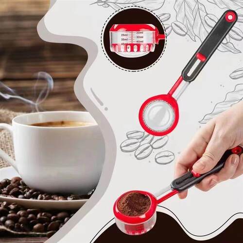 可调节量勺塑料带刻度量勺可调节量匙Adjustable Measuring Scoop