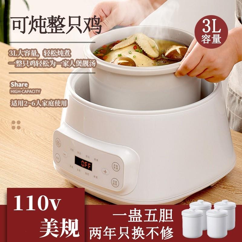 110v家用隔水炖锅煮粥全自动营养煲汤燕窝炖盅煮粥神器出口小家电