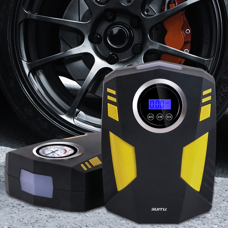 车载充气泵便携式小轿车用打气泵汽车用1K2v电动打气筒轮胎多功能