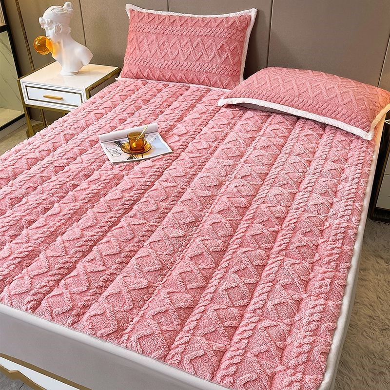 1家用塔b芙绒床垫子保暖卧室防滑C床褥软垫被宿舍学生单人可折叠