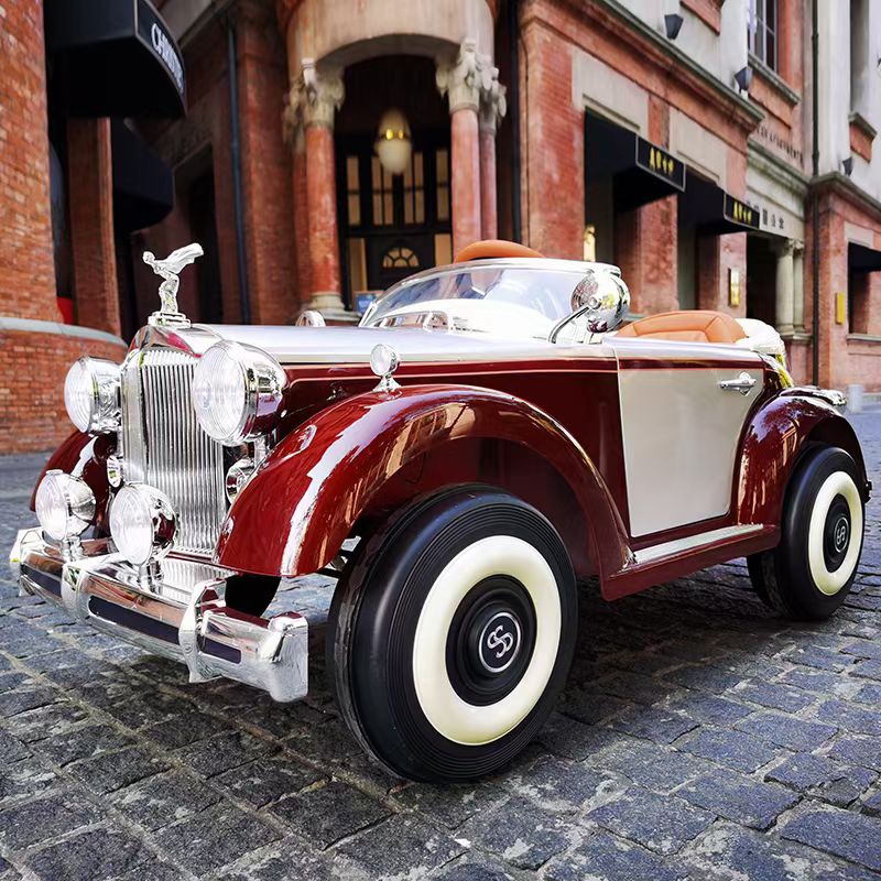 儿童电动车四轮复古老爷车