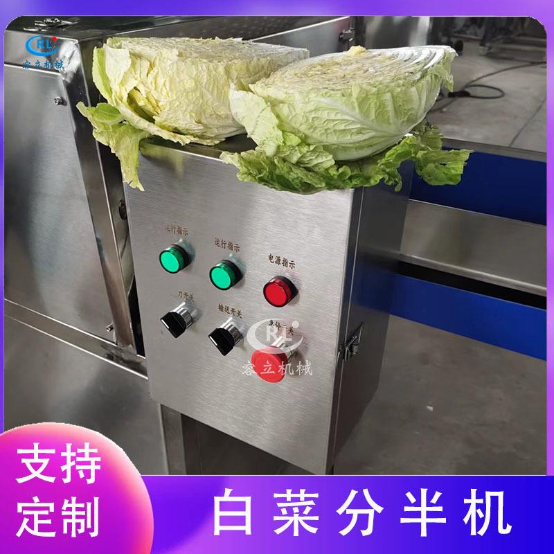 厂家供应果蔬分半机输送式萝卜冬瓜南瓜劈半机全自动白菜分半机