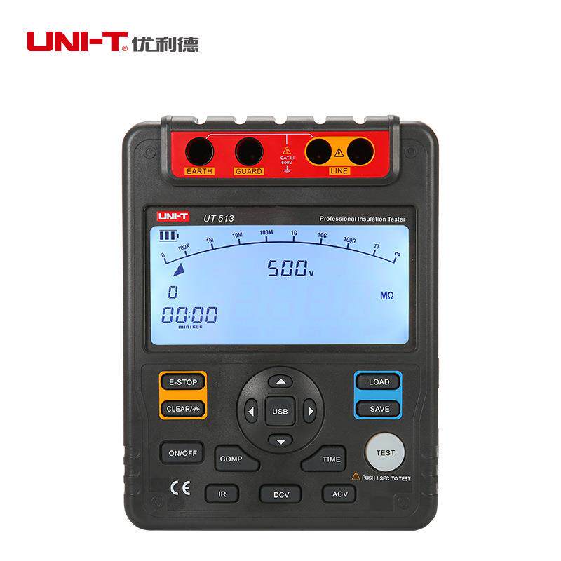 UNI-TUT511/UT512/UT513高压绝缘电阻测试仪数字兆欧表摇表