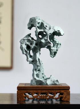 仿真太湖石假山摆件中日式园艺盆景花卉枯山水微景观造景山石装饰