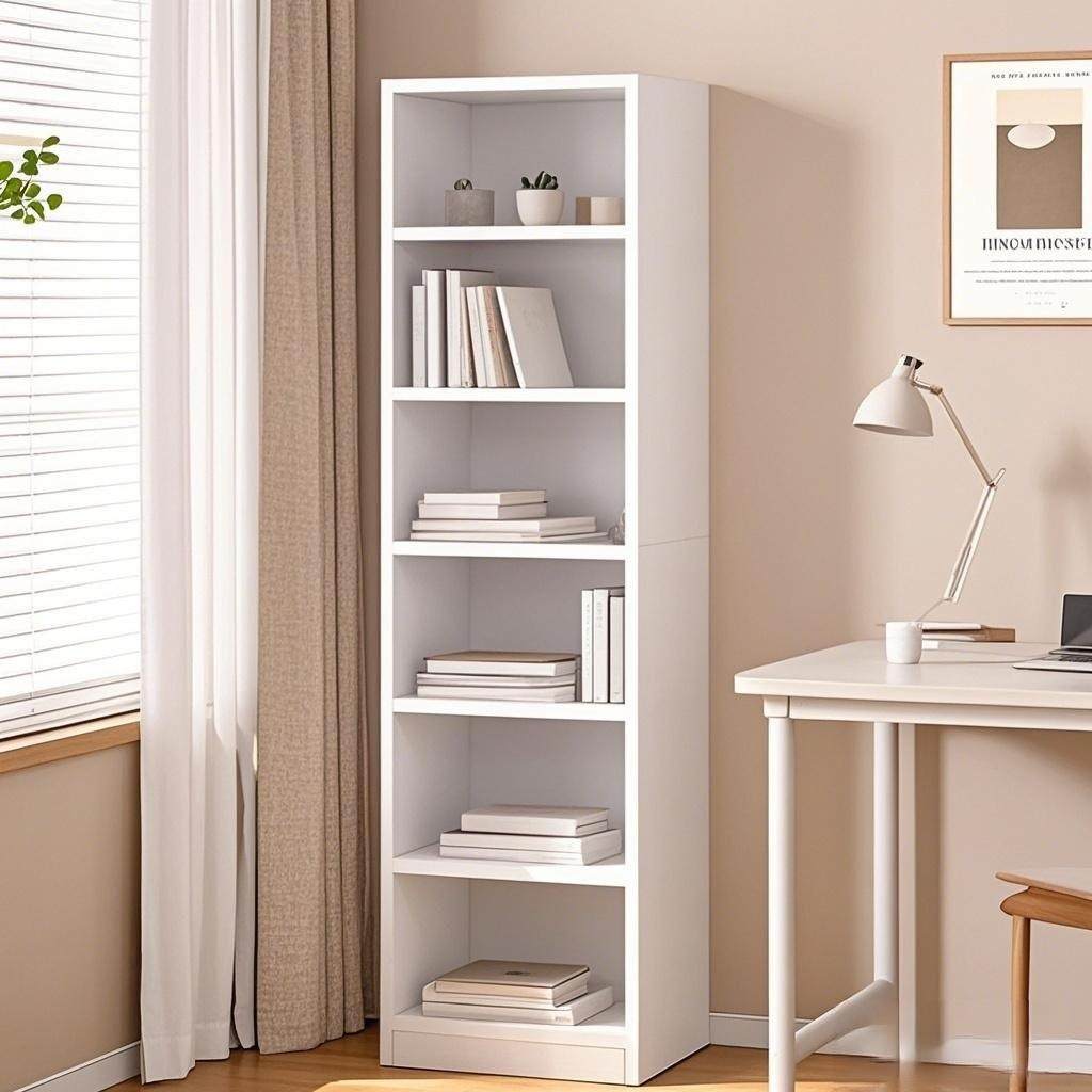 书架落地置物架多层一体靠墙储物柜展示柜子简易客厅小窄书柜,住宅家具,书架,淘宝优惠券,粉丝福利购,淘宝优惠卷
