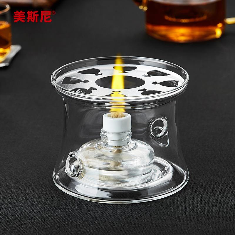 酒精炉煮茶壶家用煮茶器玻璃保温加热底座酒精灯烧水壶煮茶炉套装