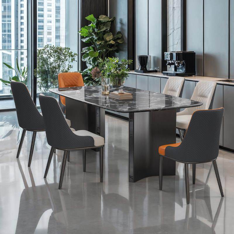 轻奢超晶石餐桌椅组合长方形家用现代天然大理石意式极简奢石餐桌,住宅家具,大理石餐桌,淘宝优惠券,粉丝福利购,淘宝优惠卷