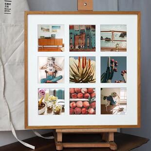 挂墙相框九宫格定制打印照片框48拼图实木情侣多图画 画框装裱相