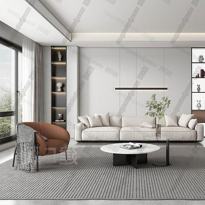 意式极简客厅布艺沙发茶几组合别墅大平层会所酒店高端设计师家具