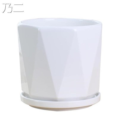 flowerpot ceramic simple large indoor plant pot with tray
