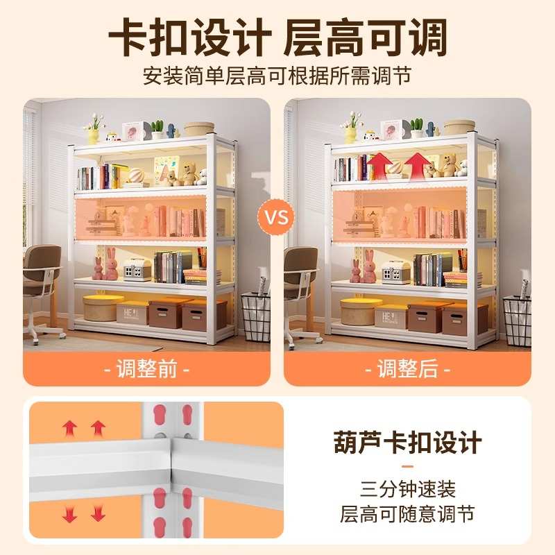 家用货架置物架多层仓储货架落地阳台收纳架阁楼展示架仓库铁架子