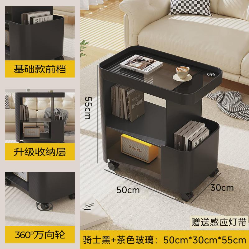 可移动奶油床头沙发边几侧边柜风小桌子置物架客厅小茶几铁艺新款