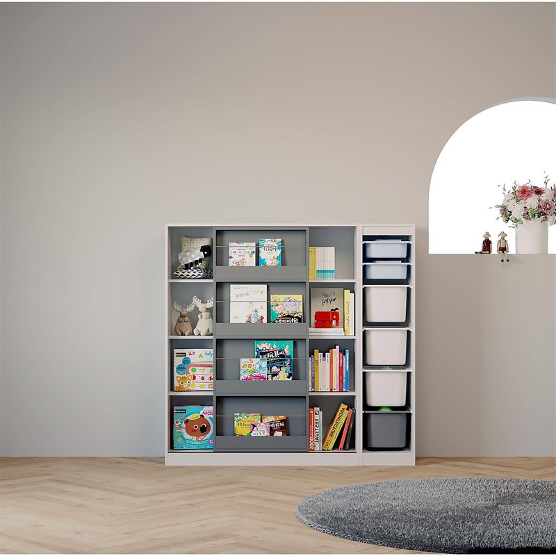 0J实木儿童书柜落地置物架简约家用学生书架创意型收纳绘本..