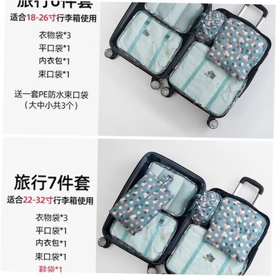 3PCS Compression Packing Cubes Travel Luggage Organizer bag