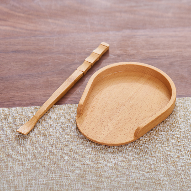 胡桃木茶则茶拨套装茶匙茶铲功夫茶具实木榉木取茶茶荷茶勺电子秤