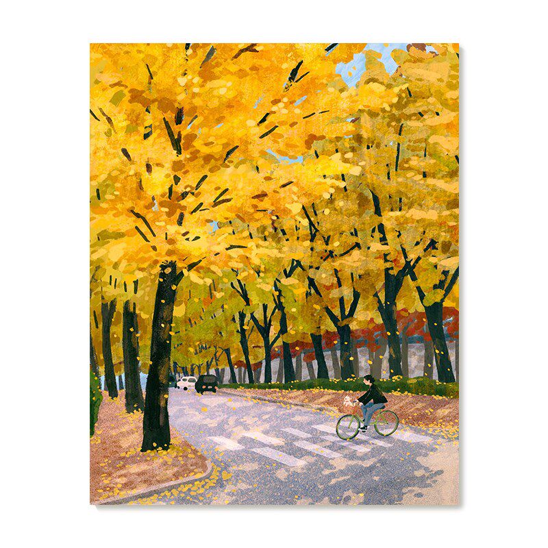 【特惠捡漏】插画师Subin复刻艺术版画清新韩系治愈风景装饰画芯