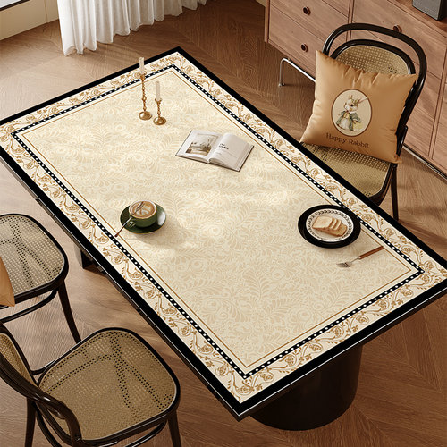 法式皮革桌垫餐桌垫防水防油定制家用皮革免洗可擦桌布防烫茶几垫