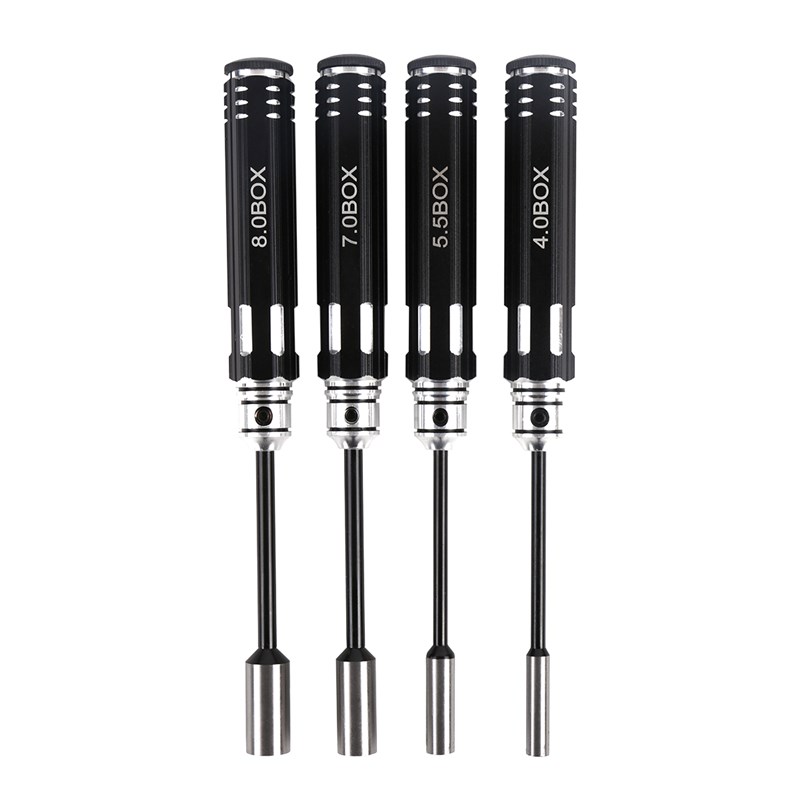 Mayatech 碳钢内六角套筒 4.0/5.5/7.0/8.0mm 内六套筒4件套 套装