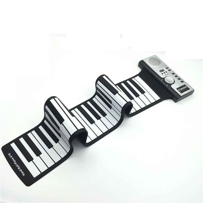 折叠61键便携式手卷钢琴便捷式钢琴多功能手卷电子钢琴初学者练习
