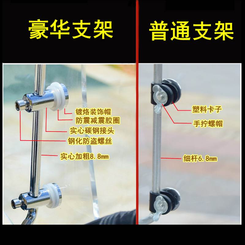 电动车踏板车挡风玻璃透明钢化护手高清PC前挡风板摩托车挡风罩
