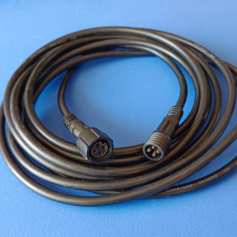 美的净水器水龙头四针插头电源加长线净水机四芯公母头延长线白泽