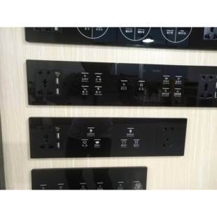 酒店智能发光触摸开关面板钢化玻璃KTV.触摸开关家用86型墙壁开关