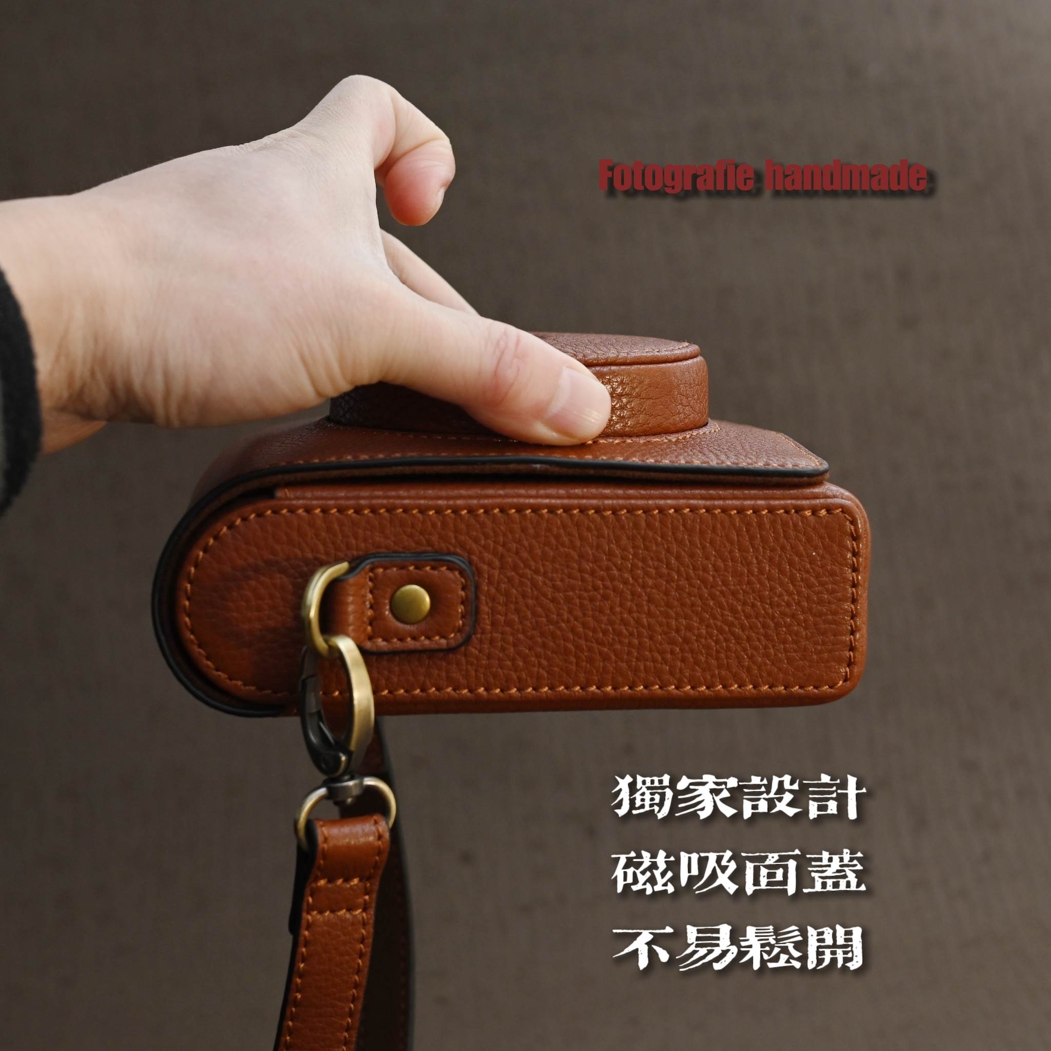 徕卡LEICA sofort2手作真皮保护套皮套底座相机包相机壳