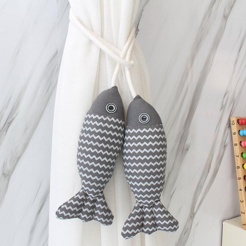 超大款年年有鱼 北欧风窗帘绑带扣环挂钩客厅卧室儿童房间装修品