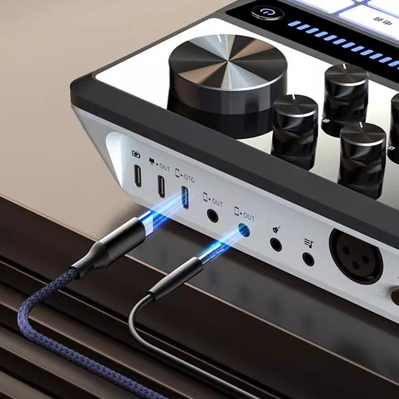 适用于魅声声卡连接线G9/G8S/T9/T9S/i播2直播声卡线电脑usb转typec高清音频线高速传输线OTG数据线加长线3米