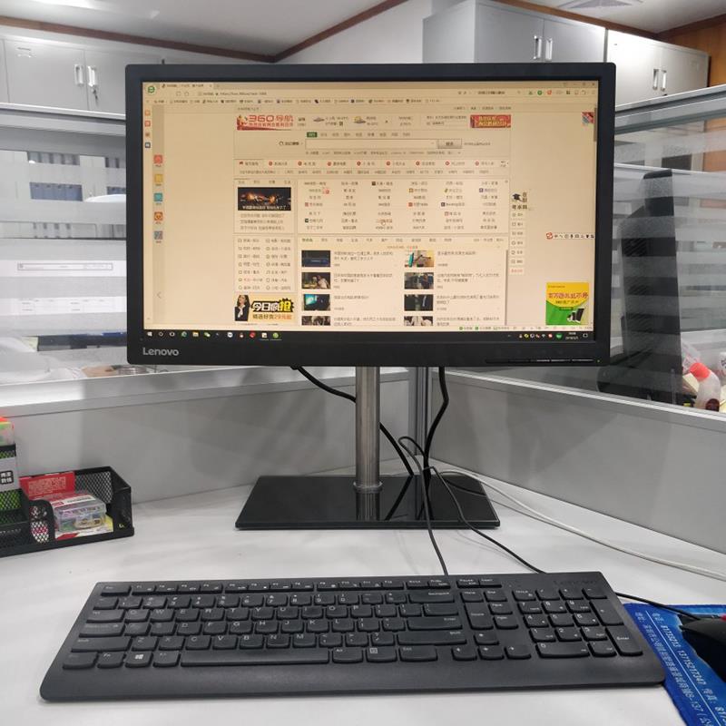 电脑萤幕显示器通用底座显示屏升降台式桌面vesa竖屏支架14-27寸
