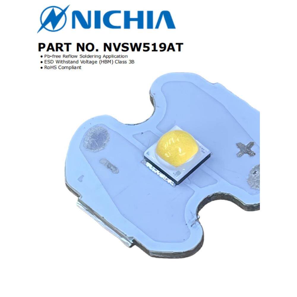 3V8W NVSW519AT日亚LED灯珠3535自然光CRI90高显指5000K手电筒519