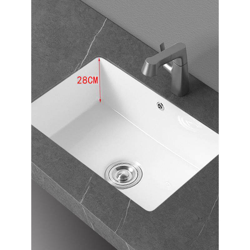 桃心居台面下深度盆家用大直径排水陶瓷洗手盆阳台超深底洗衣盆