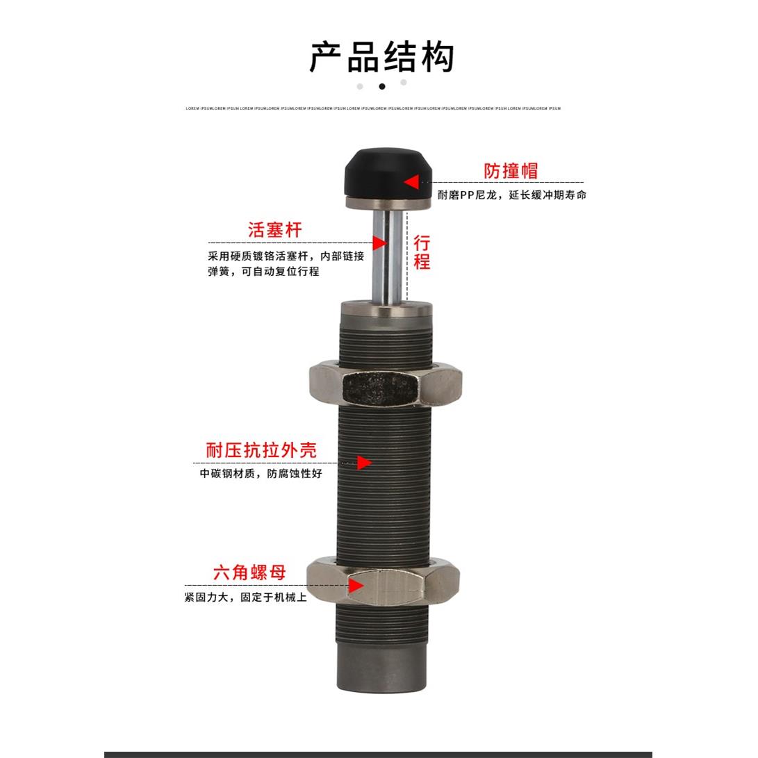 CHYS油压缓冲器RBC/RB0806 1007 1412 0604 2015 2725 液压缓冲器