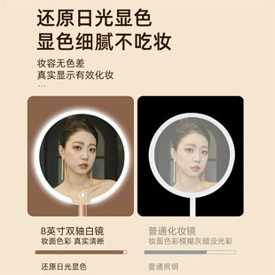 桌面家用学生宿舍办公室led梳妆美妆镜便携 镜子化妆镜女带灯台式