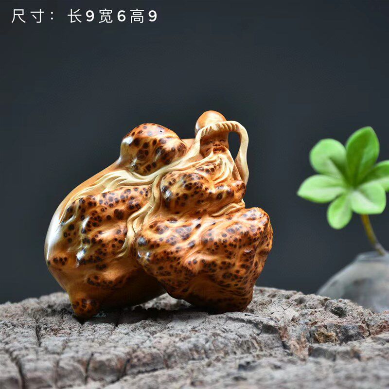 太行崖柏根雕摆件人物观音弥勒佛寿星随型玄关客厅雕刻木雕工艺品