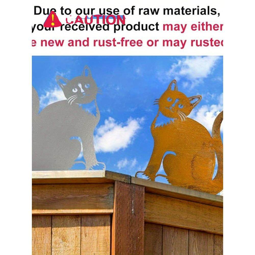 创意铁艺猫篱笆桩金属生锈艺术装饰庭院围墙装饰乡村户外花园黑猫,家居饰品,户外/庭院摆件,淘宝优惠券,粉丝福利购,淘宝优惠卷