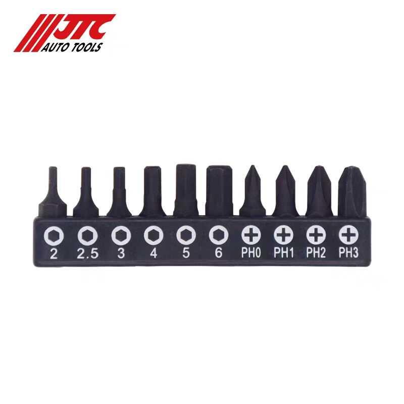 JTC汽修专用工具 10件组套 1/4小飞 BIT组JTCUF2076-BIT-SET1