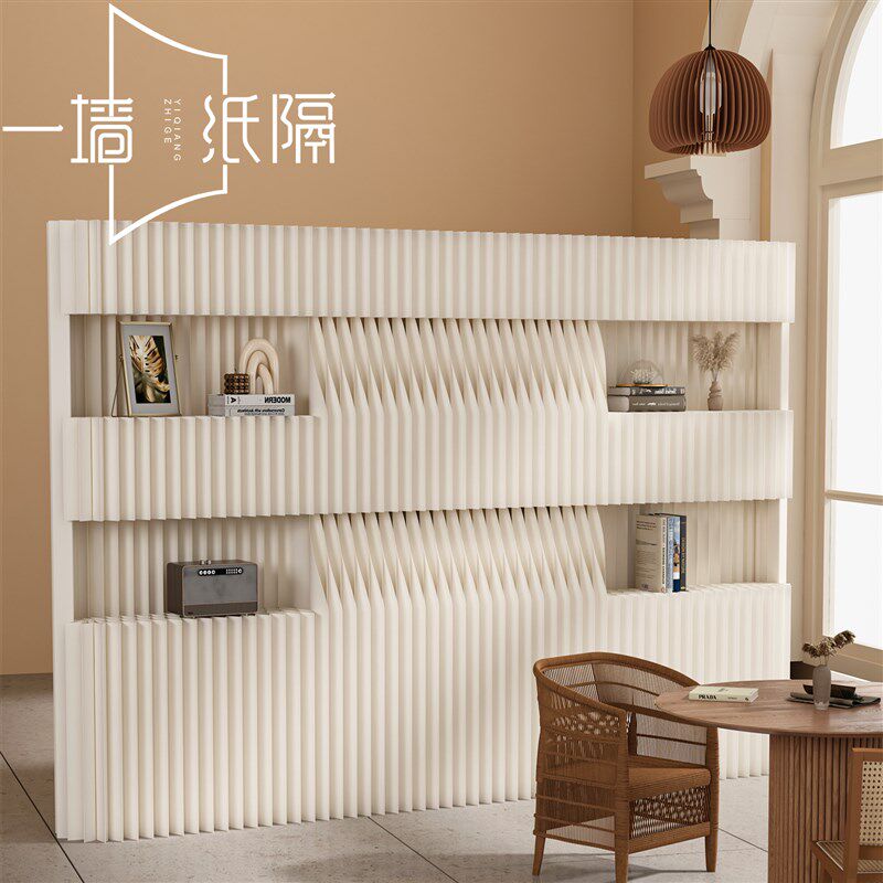 纸屏风隔断假墙置物展台墙可移动办公室隔断挡板房间隔断板墙自装