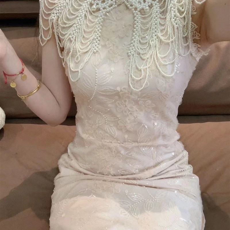 珍珠云肩夏天搭配敬酒服裙子旗袍披肩装饰百搭新中式斗篷气质