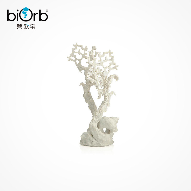 biorb 鱼缸造景植物装饰 仿真海扇海葵 大白扇形珊瑚