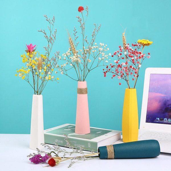 北欧风陶瓷小花瓶摆件客厅插花创意简约电视柜餐桌干花轻奢装饰品,家居饰品,花瓶,淘宝优惠券,粉丝福利购,淘宝优惠卷