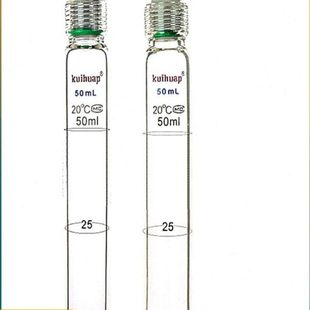 厚壁耐压瓶螺口耐压瓶比色管玻璃耐压管四氟塞反应试管10/25/50ml