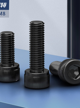 黑色304不锈钢内六角螺丝钉加长内六角螺栓M2M3M4M5M6M8*10X20/60