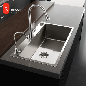 英国贝施德304不锈钢洗菜盆单槽 厨房水槽加厚洗碗槽水池洗菜池