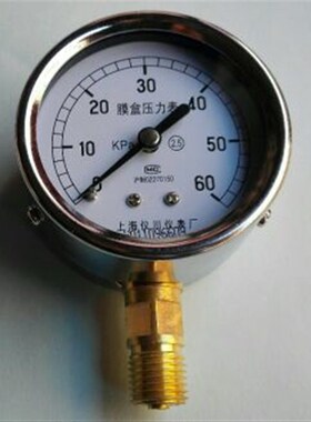 上海仪川仪表厂 膜盒压力表 ye-60   ye60 ye-60 0-60kpa 64mm